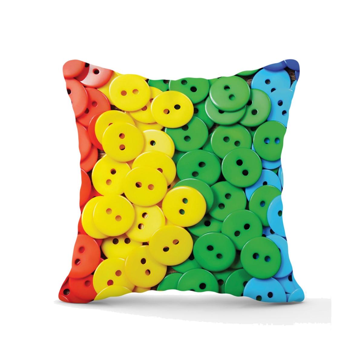 Colourful Buttons Pattern Outdoor Cushion - Green / 60cm