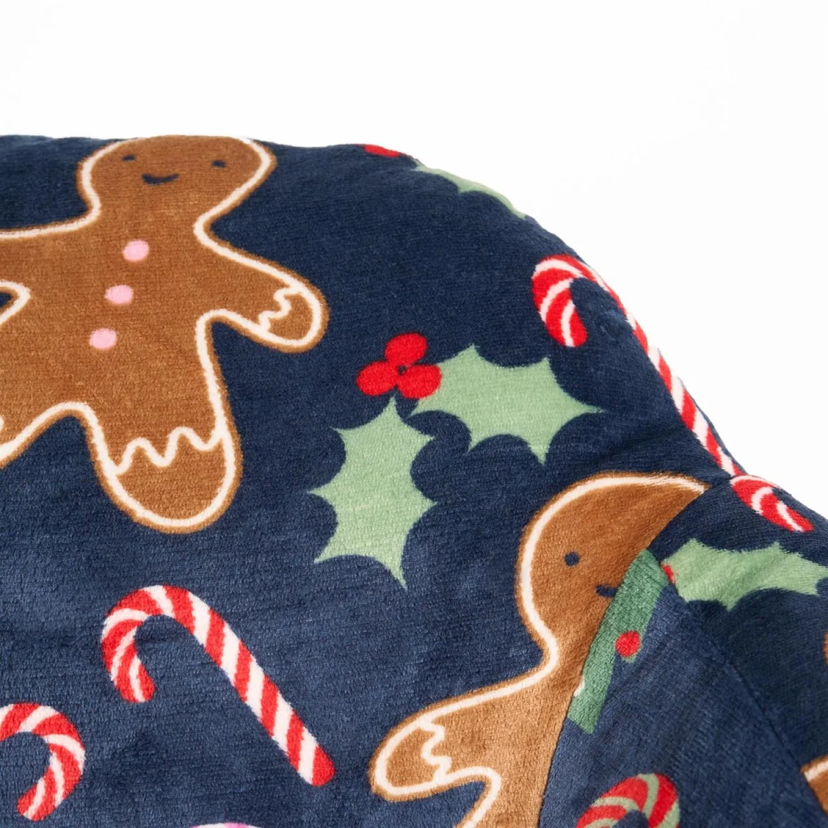 OHS Kids Gingerbreadman Fleece Character Cuddle Cushion - Navy – image 6