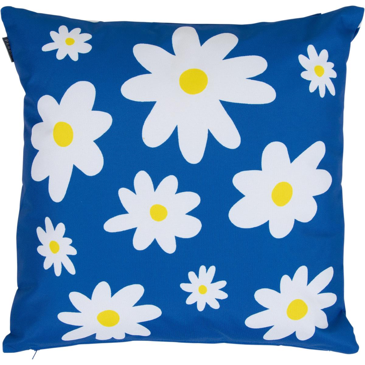 Cloud and Daisy Print Outdoor Cushion (Set of 2) - Blue – image 2