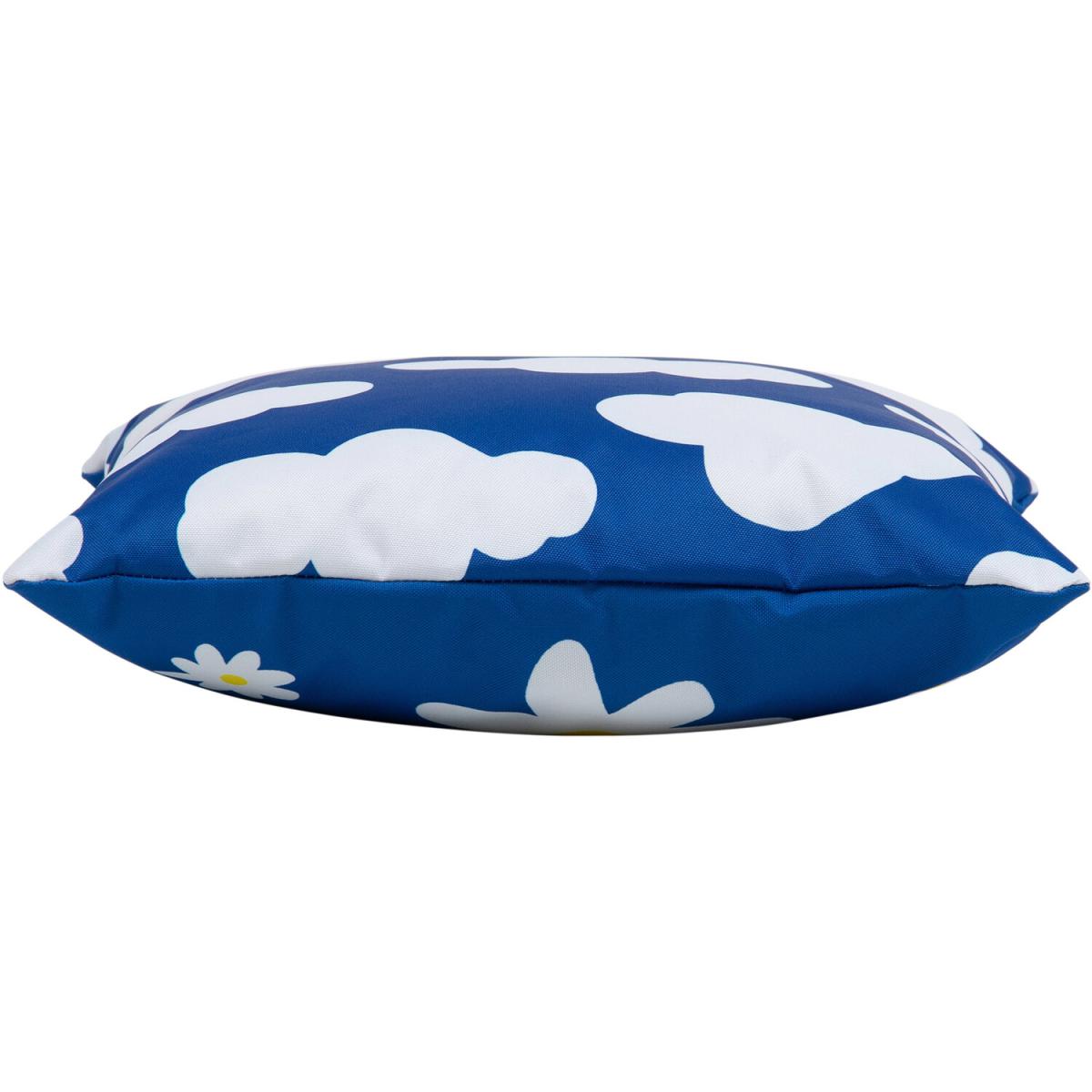Cloud and Daisy Print Outdoor Cushion (Set of 2) - Blue – image 4