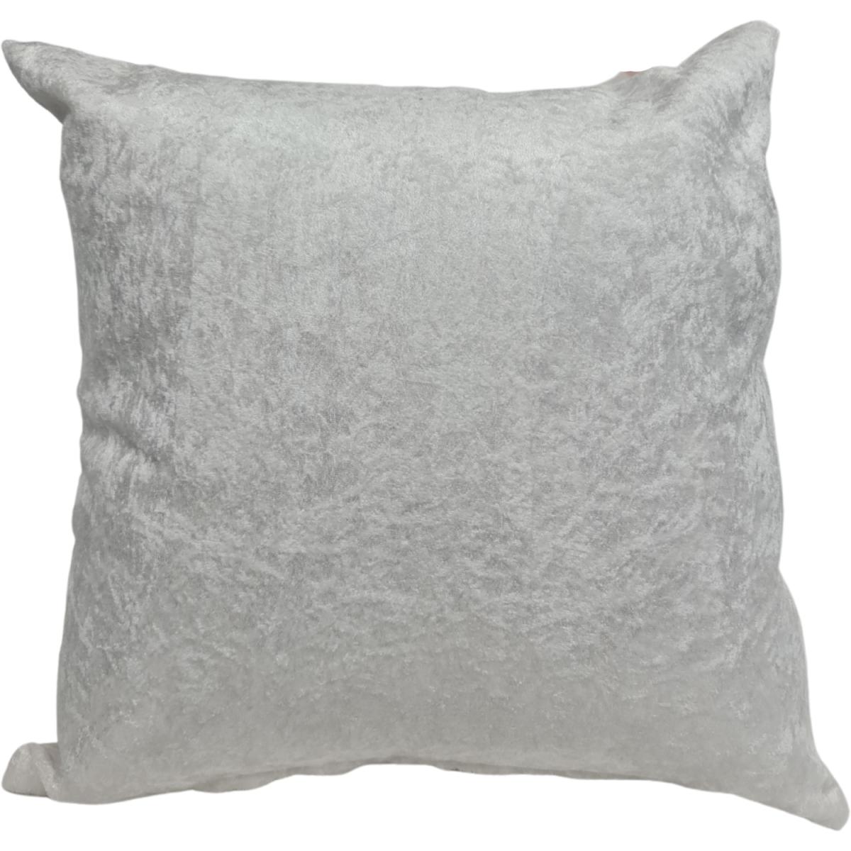 Cream Plain Crushed Velvet Square Sparkle Cushion Cover 55x55cm - Cream – image 2