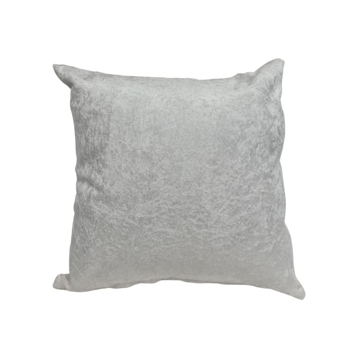 Cream Plain Crushed Velvet Square Sparkle Cushion Cover 55x55cm - Cream – image 1