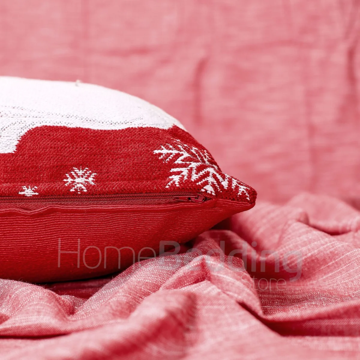 Luxury Chenille Xmas Tapestry Santa Filled Cushion - Red / 43cm – image 3