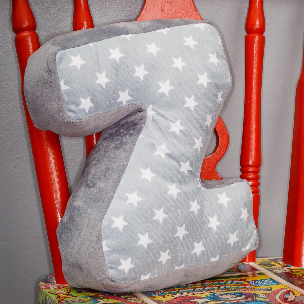 Letter Cushion Z - Grey/White – image 3