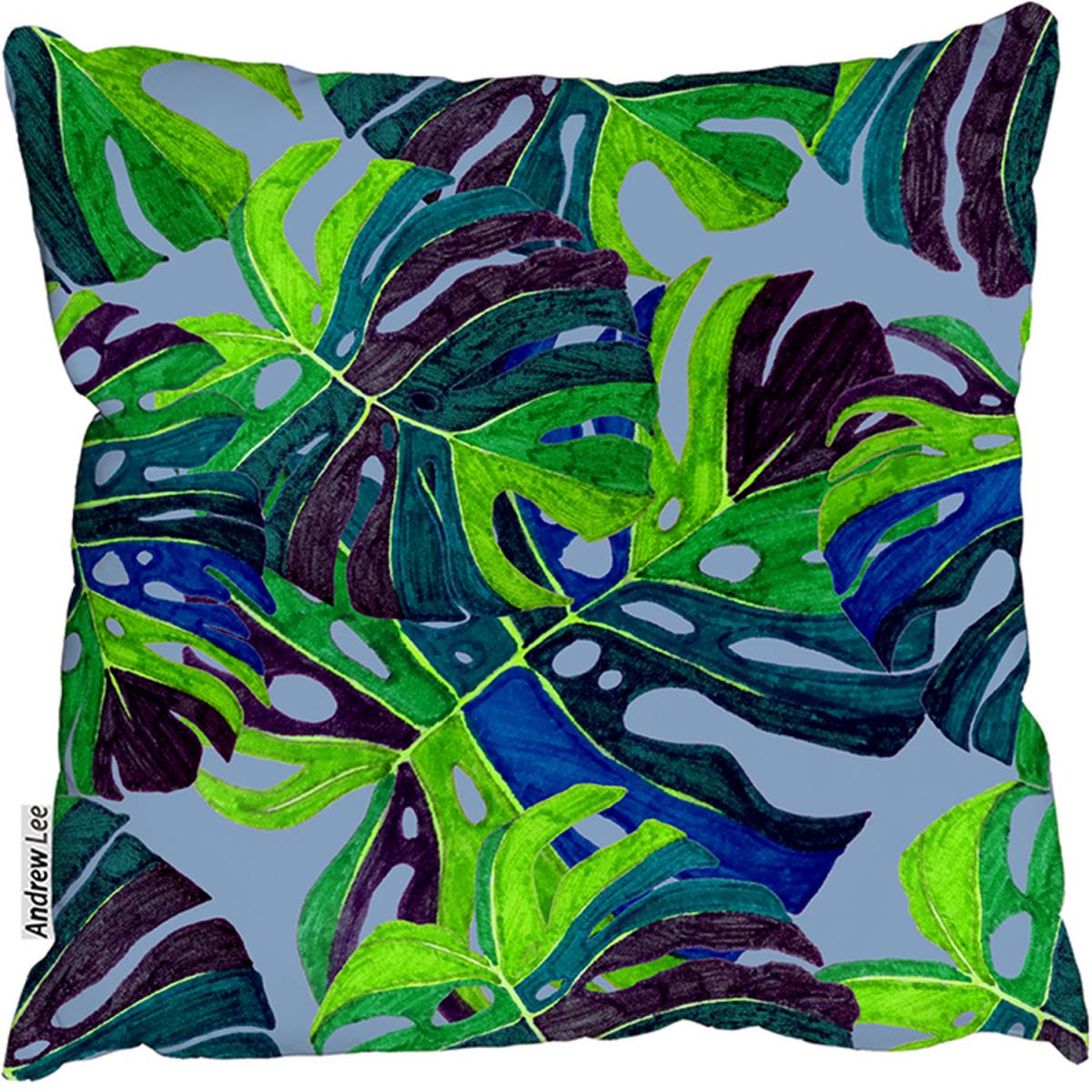 Hand Drawn Exotic Plants Cushion - Green / 45 – image 2