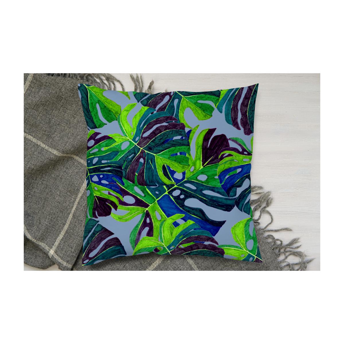 Hand Drawn Exotic Plants Cushion - Green / 45 – image 1