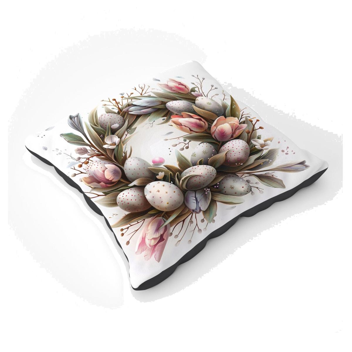 Easter Egg Wreath Floor Cushion - Neutral