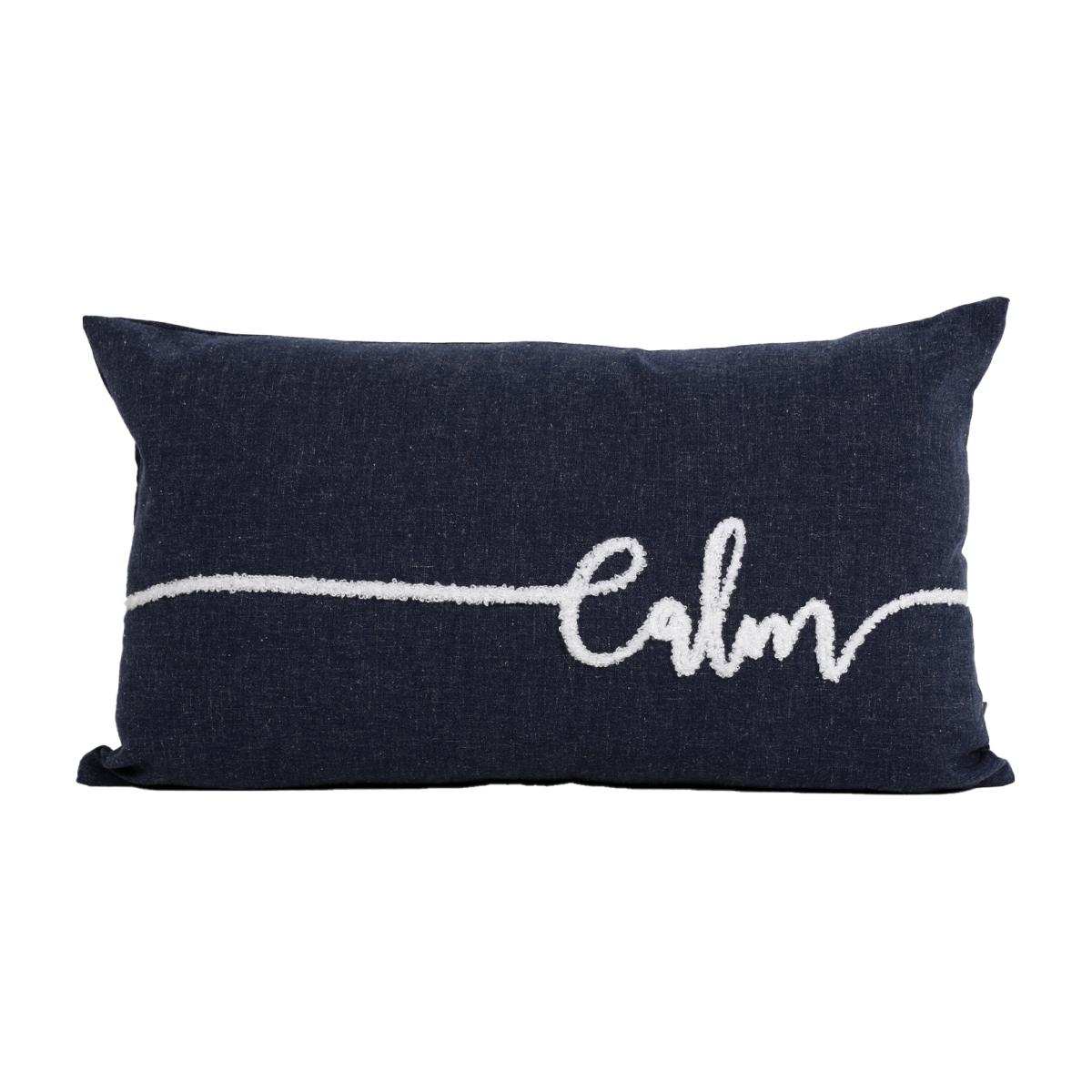 Calm Tufted Cushion - Navy