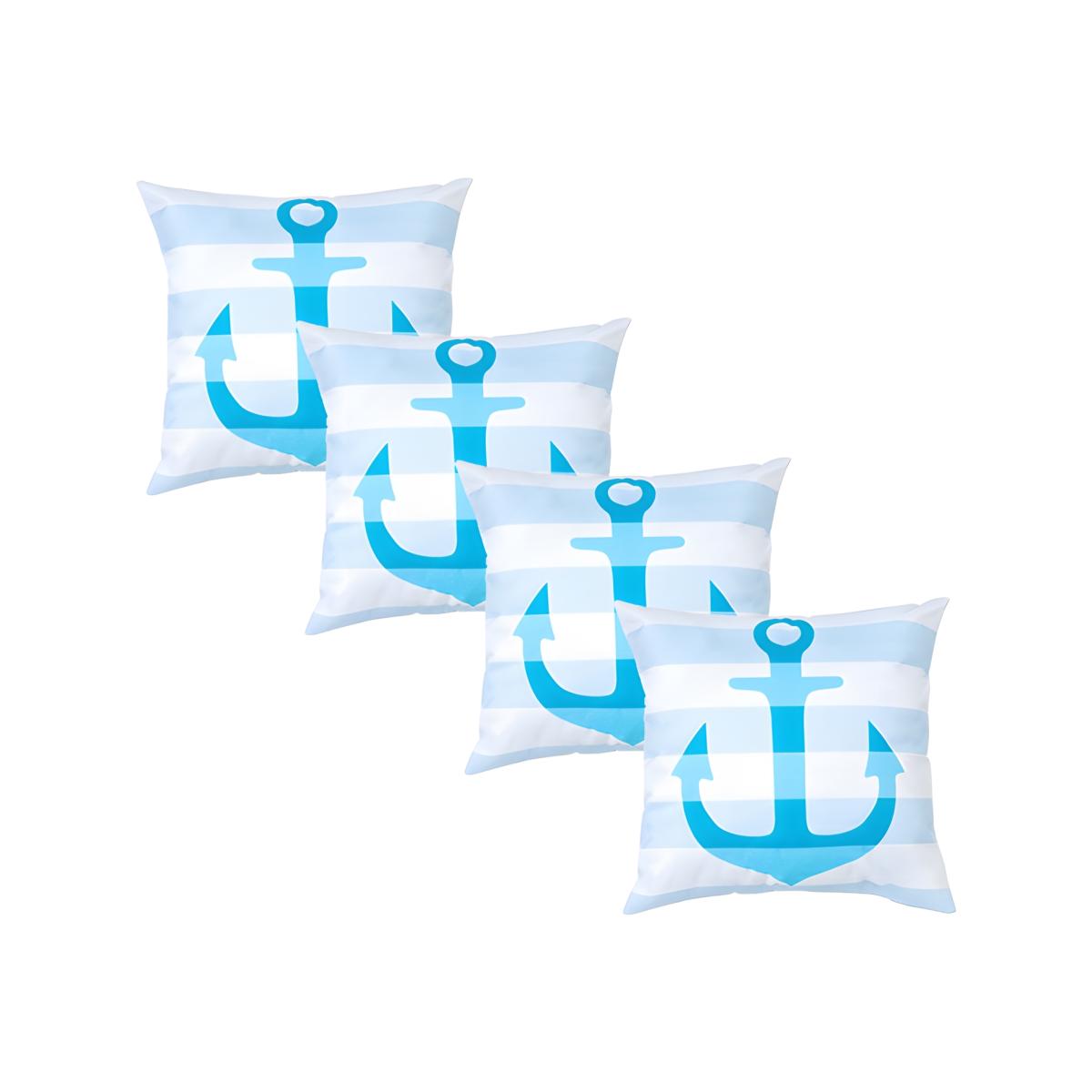 Garden Water Resistant Printed Scatter Cushions - Anchor Aqua / 4
