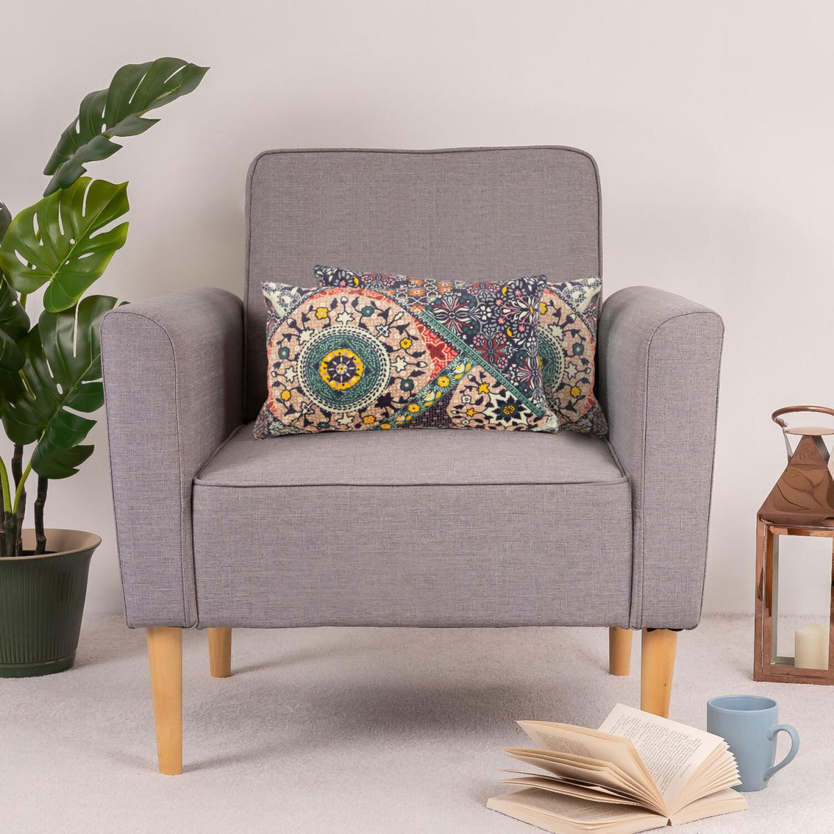 Abstract Print Lumbar Cushion, 2 Pack - Blue – image 3