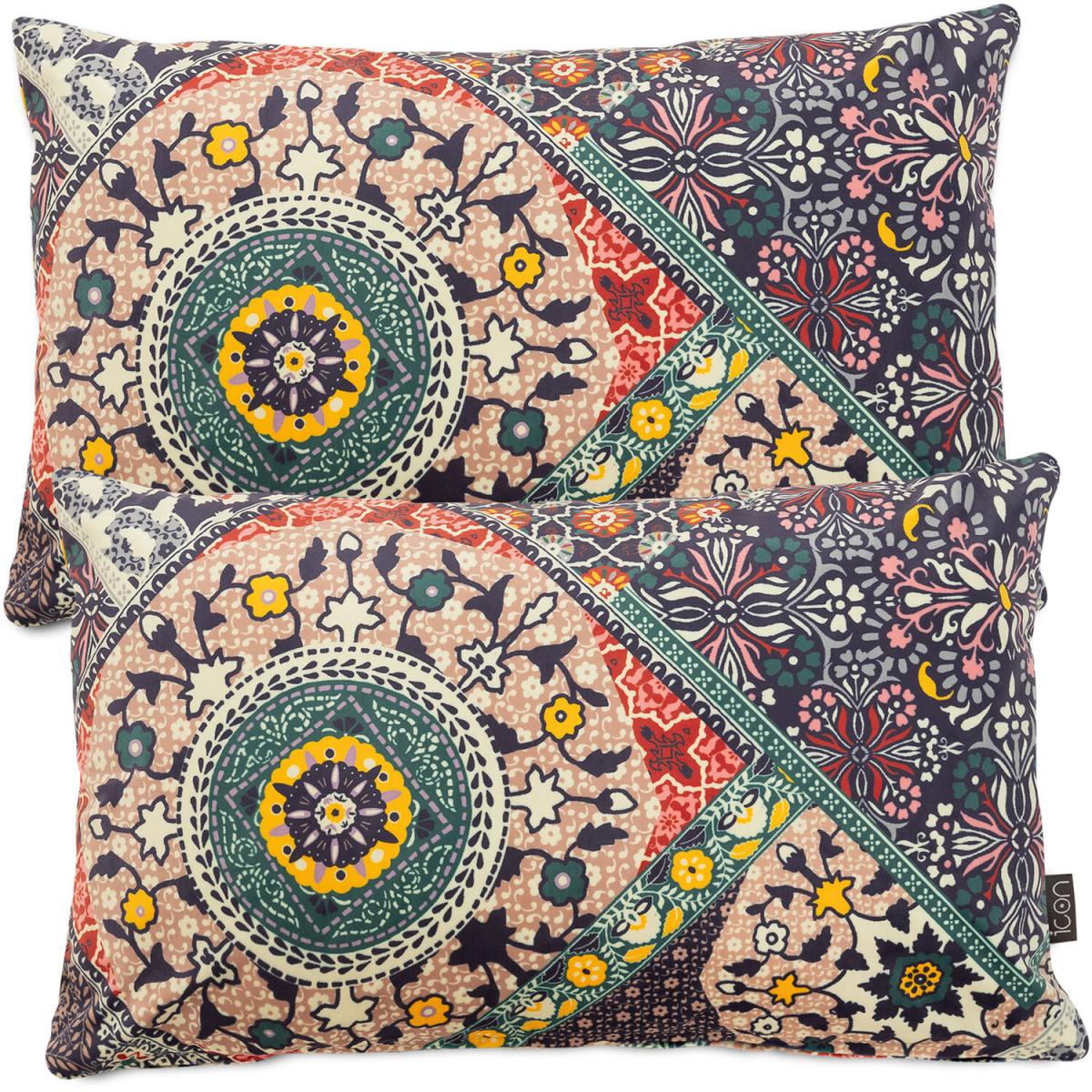 Abstract Print Lumbar Cushion, 2 Pack - Blue – image 1