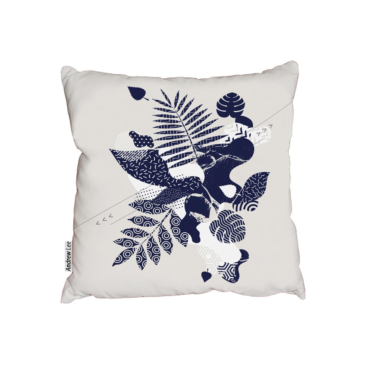 Floral Geometric Elements Cushion - Blue / 45cm – image 2
