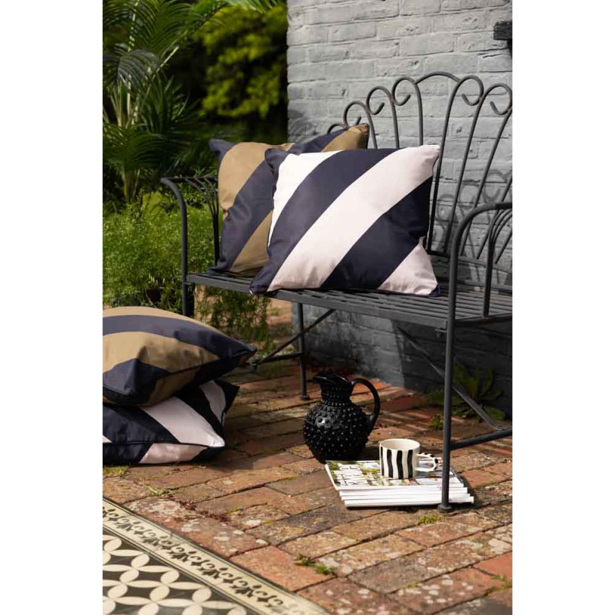 Black & Green Stripe Outdoor Cushion – image 7