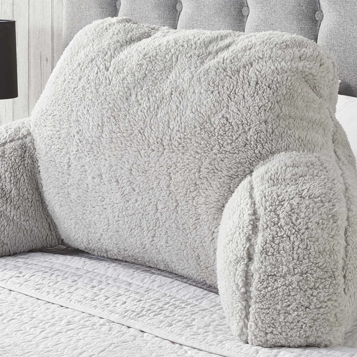 OHS Teddy Cuddle Cushion - Silver – image 2