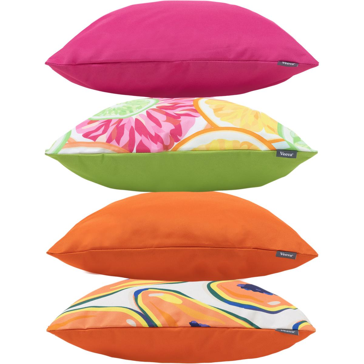 Veeva Fruity Prints Outdoor Cushion- Third Collection (Set of 4) - Orange – image 8