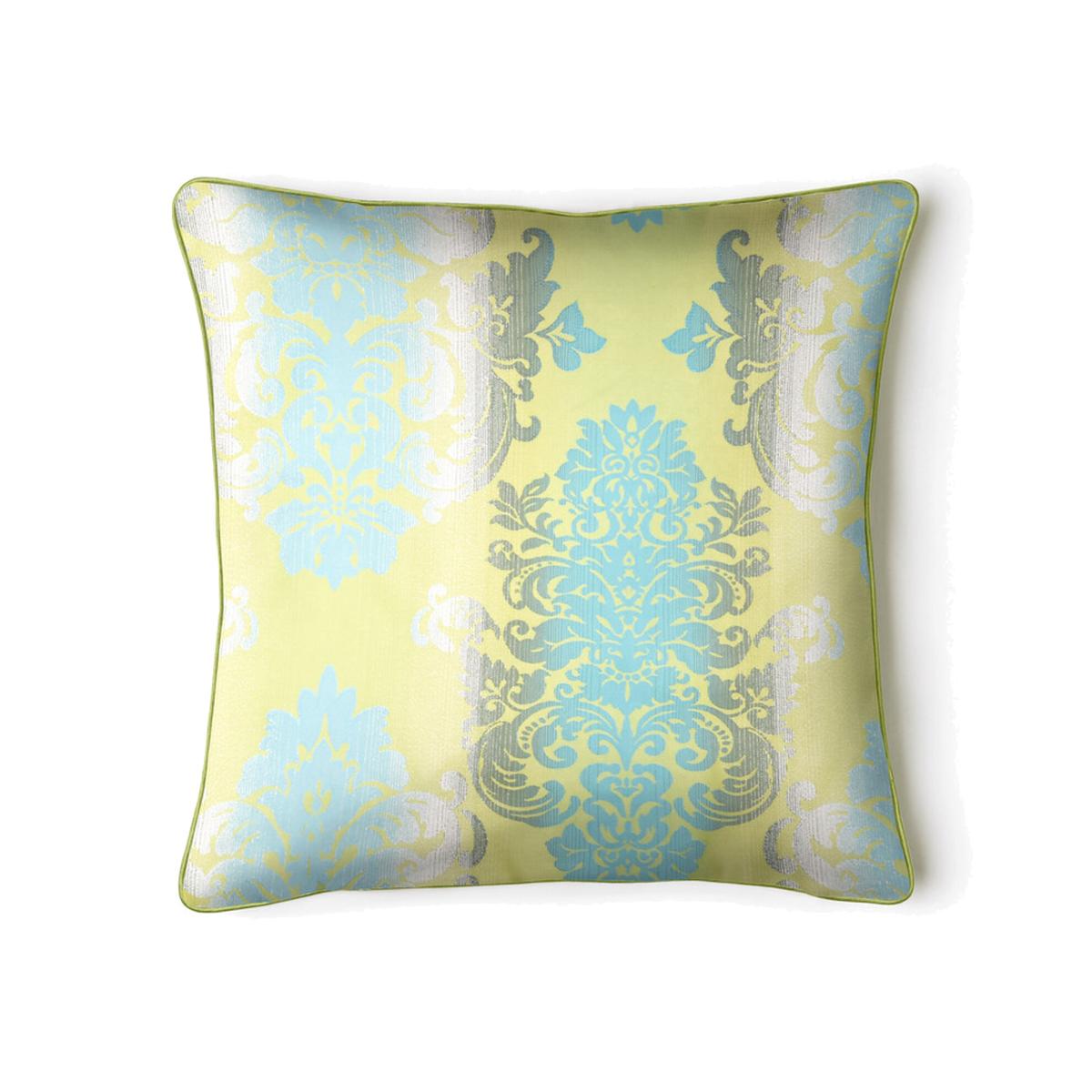 Glitter Damask Cushion - Green