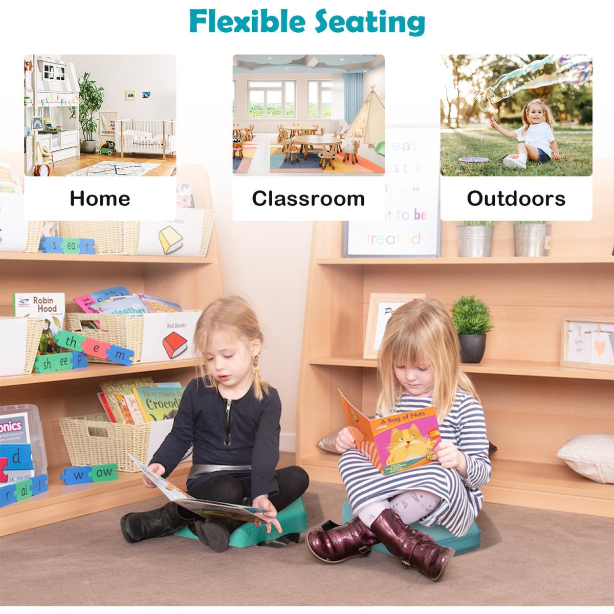 6PCS Kids Hexagon Floor Cushions - Morandi Colors – image 6