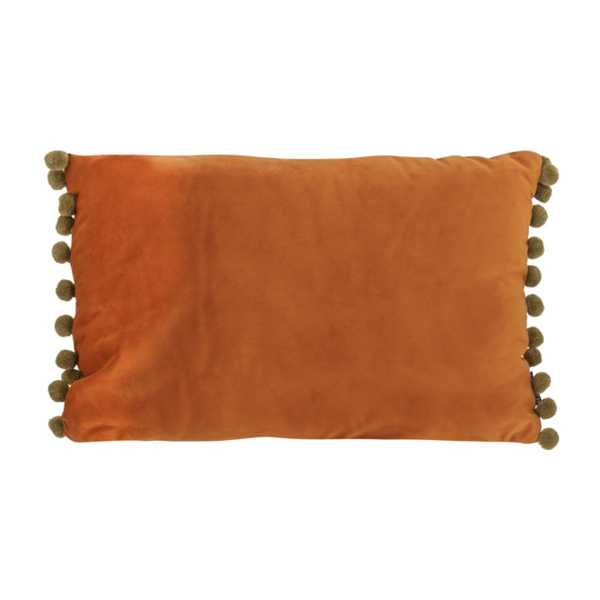 Fiesta Pom Pom Cushion - Rust – image 1