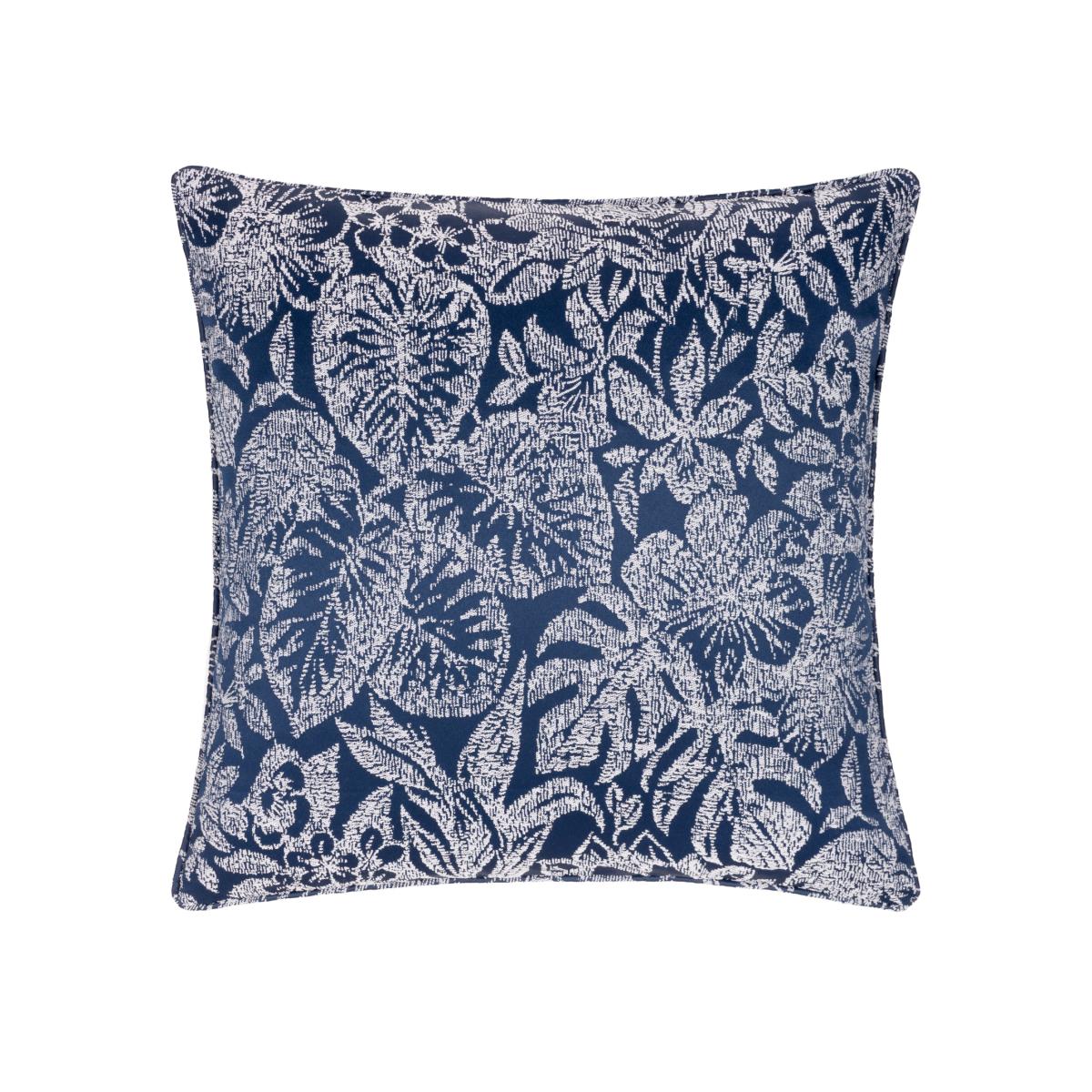 Bali Botanical Jacquard Cushion - Midnight / Polyester