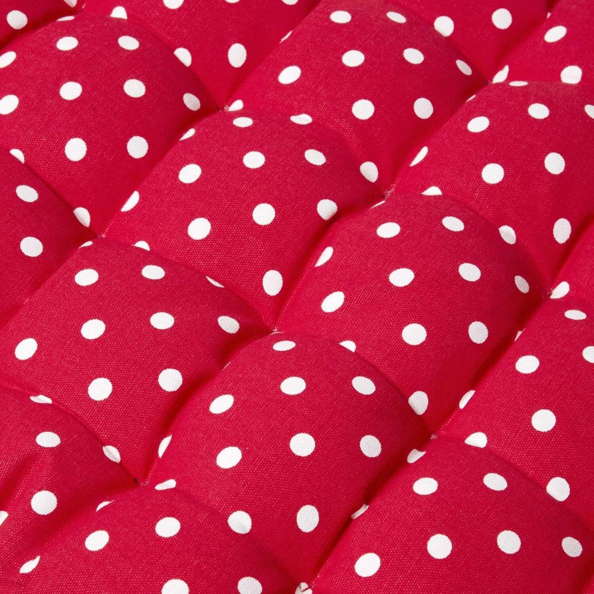 Polka Dot Garden Bench Pad Cushion - Red / 108cm – image 3
