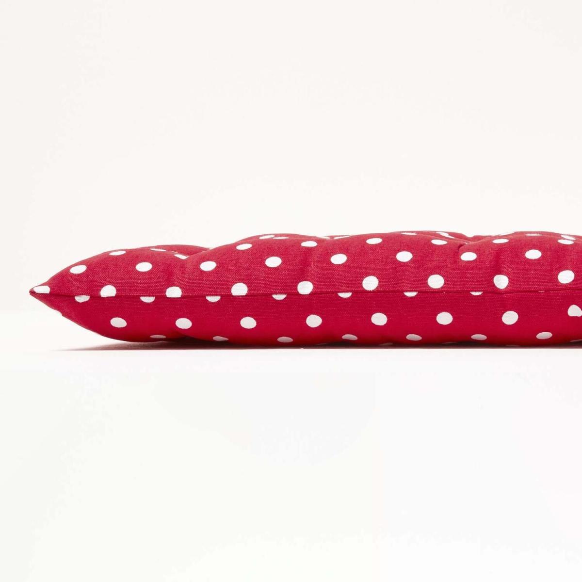 Polka Dot Garden Bench Pad Cushion - Red / 108cm – image 4