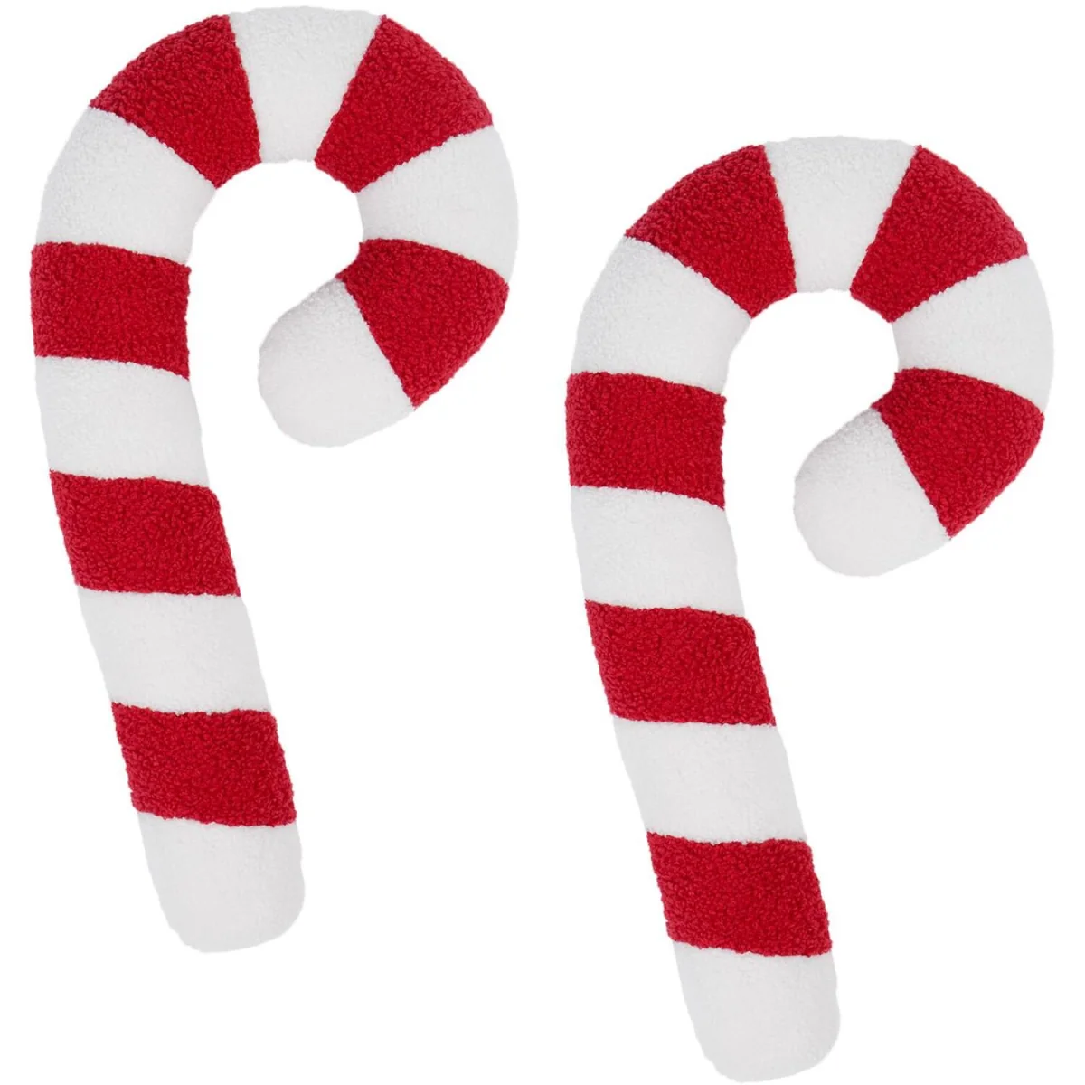 Pack of Soft Plush Christmas Candy Cane Filled Cushion - Red – image 5
