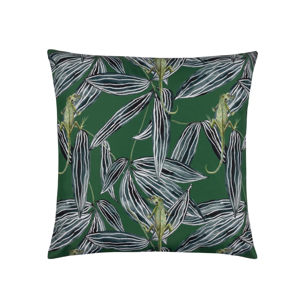 Monochrome Leaves Outdoor Cushion - Green
