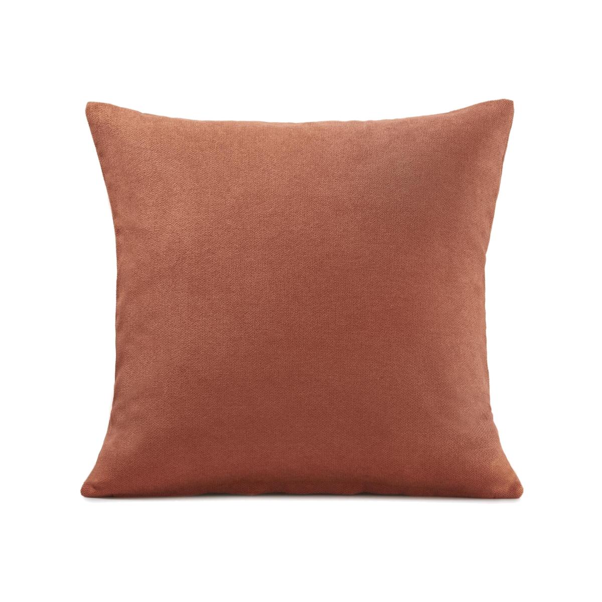 Plain Velvet Chenille Cushion - Orange