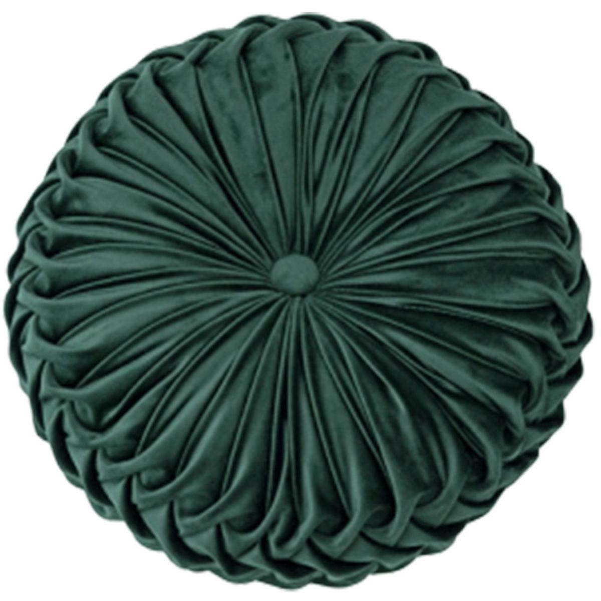 Round Pleated Pumpkin Velvet Cushion - Orange / 35cm – image 11