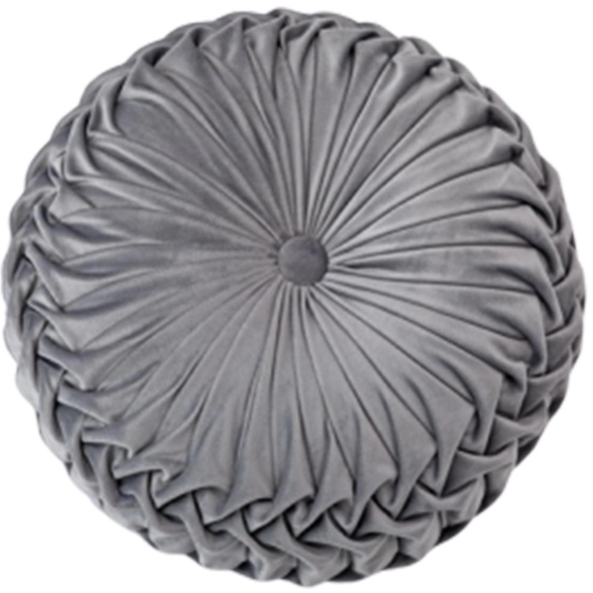 Round Pleated Pumpkin Velvet Cushion - Orange / 35cm – image 13