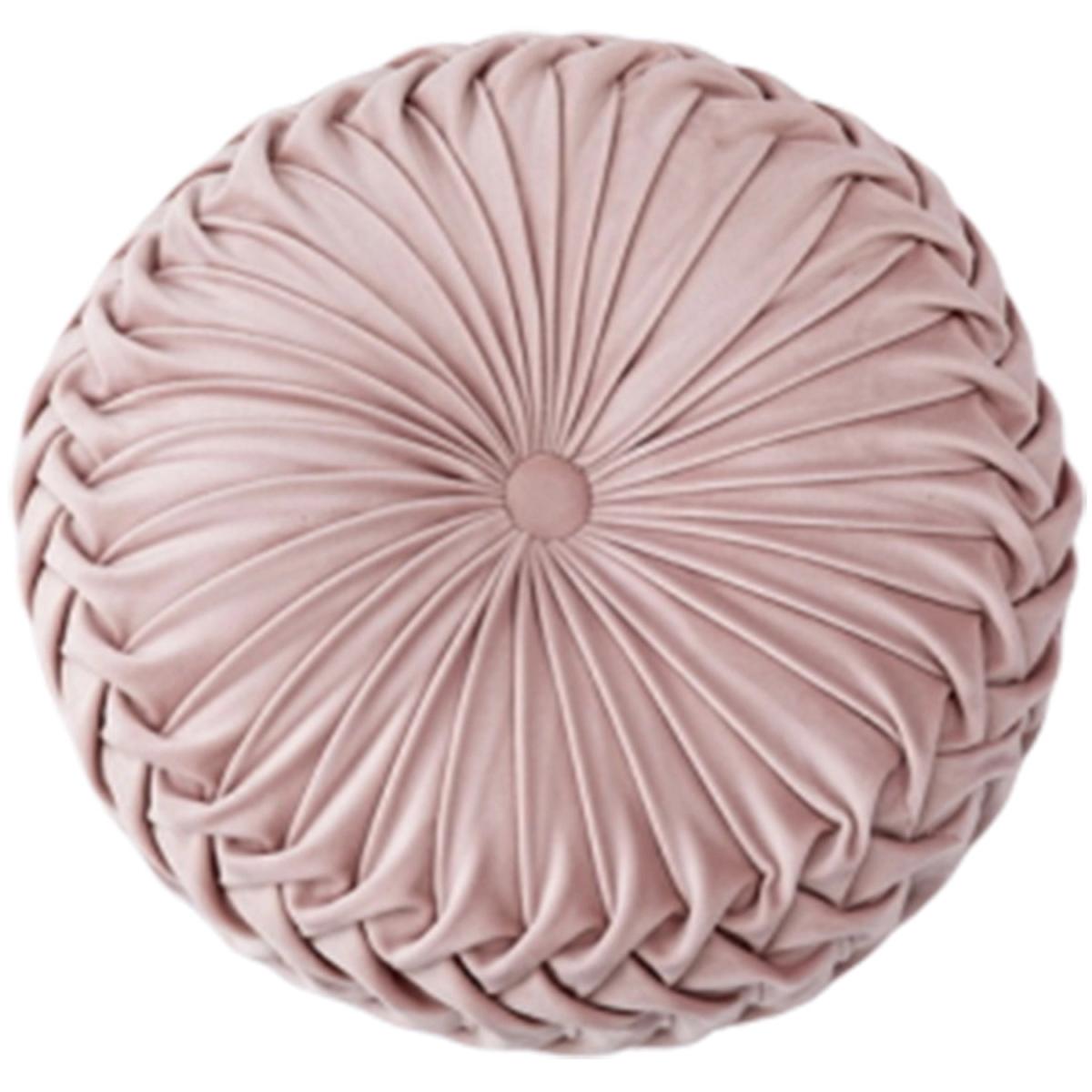 Round Pleated Pumpkin Velvet Cushion - Orange / 35cm – image 23