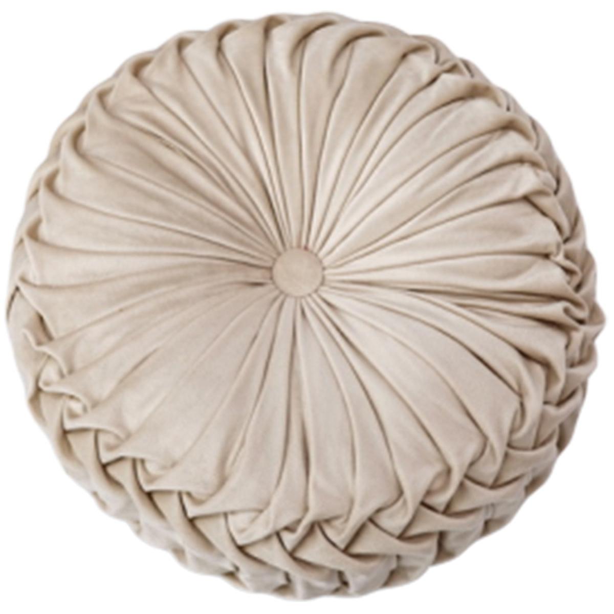 Round Pleated Pumpkin Velvet Cushion - Orange / 35cm – image 25