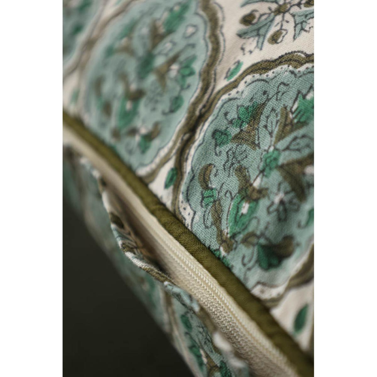 Green Clover Block Printed Cushion – image 6