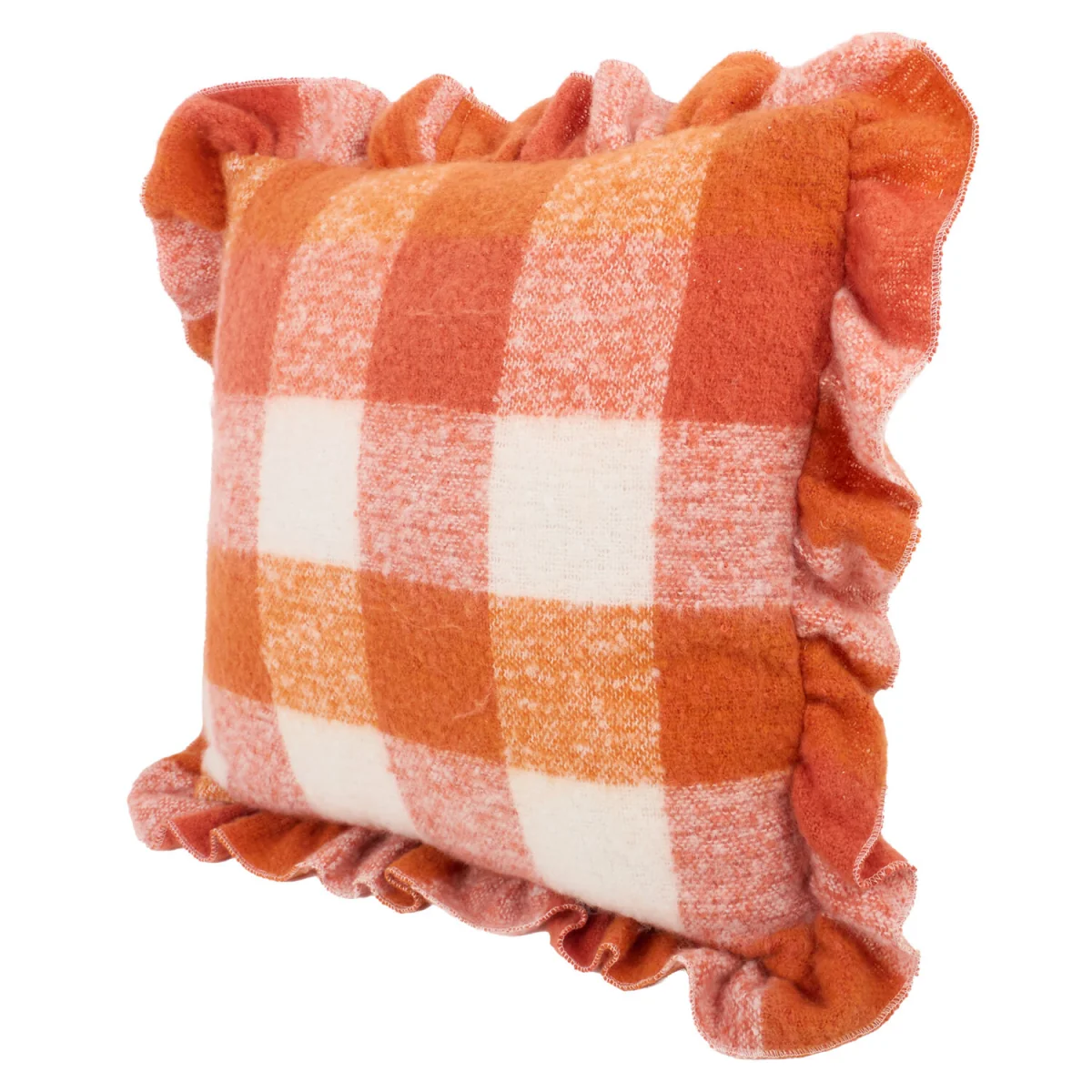 Carrigan Check Cushion - Orange – image 4