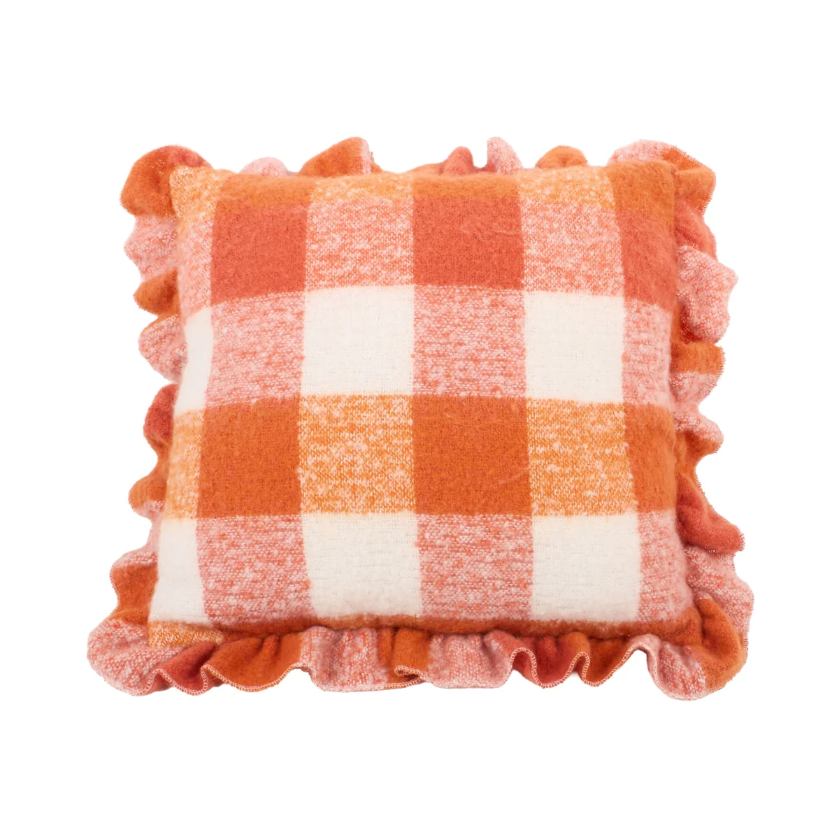 Carrigan Check Cushion - Orange – image 1