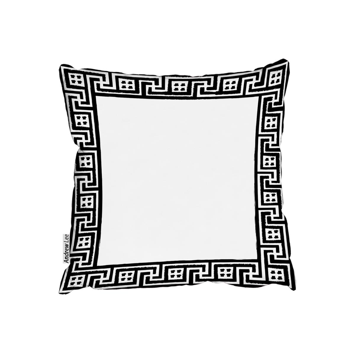Greek Traditional Meandor Outdoor Cushion - Black / 60cm – image 2