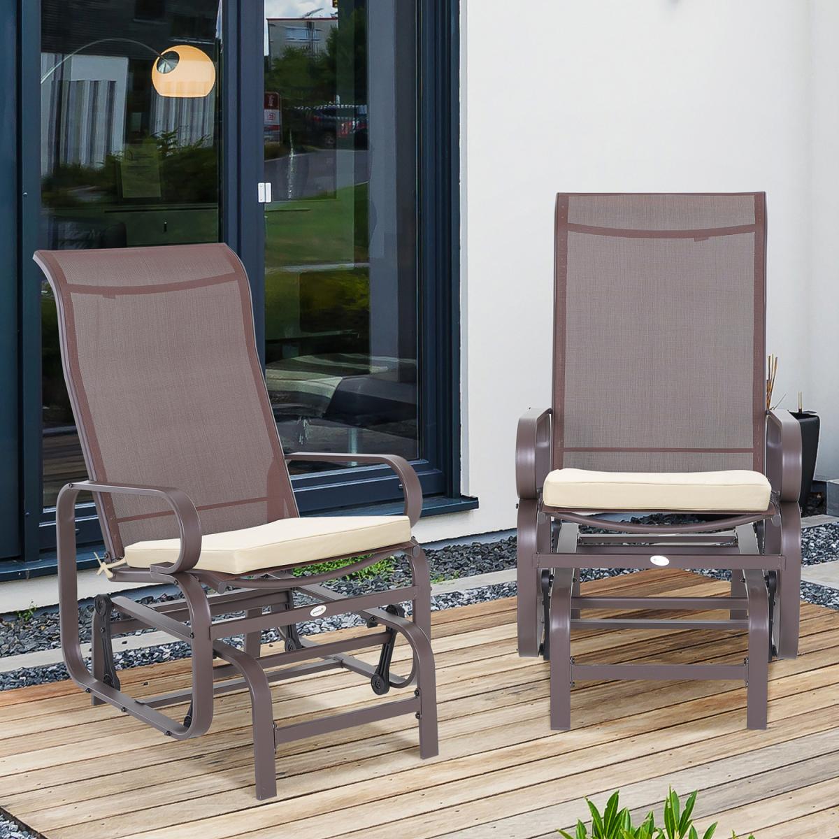 Set of 2 Chair Cushion Seat Pads - Cream – image 6