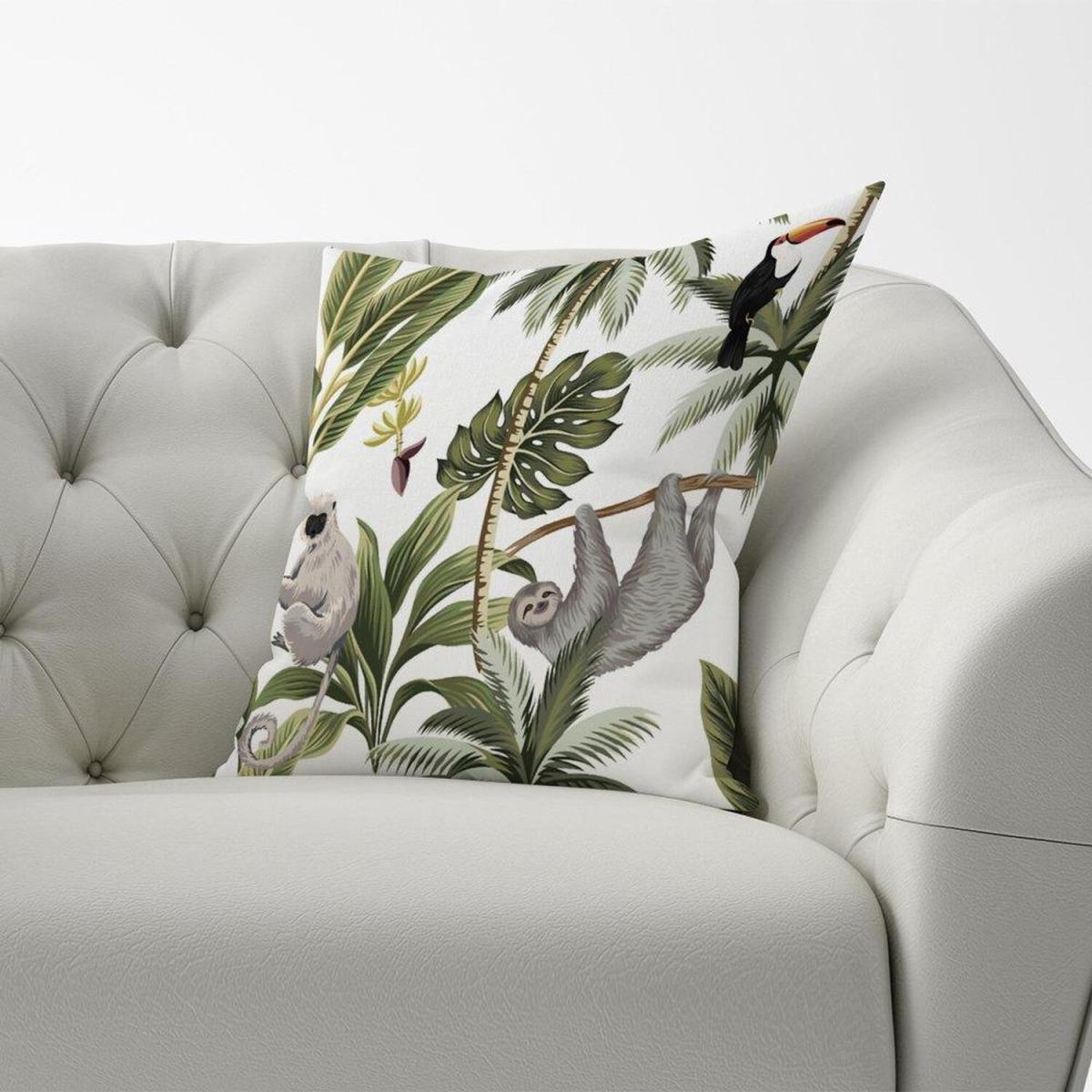 Tropical Sloths Cushion - Green / 60cm – image 3