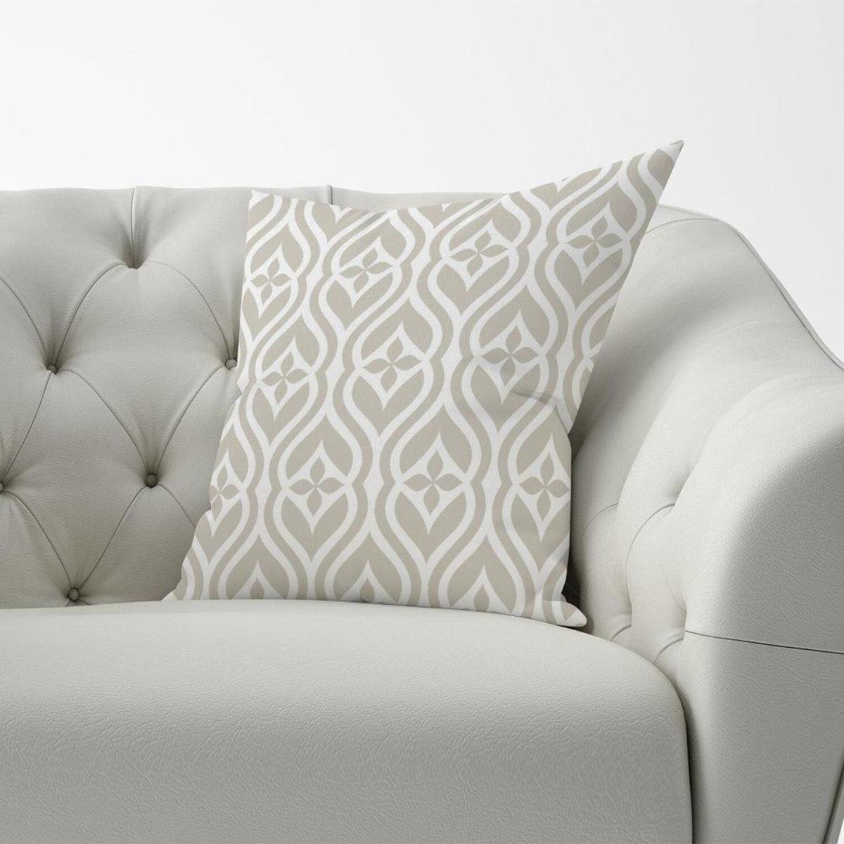 Abstract Ornament Pattern Cushion - Grey / 45cm – image 3