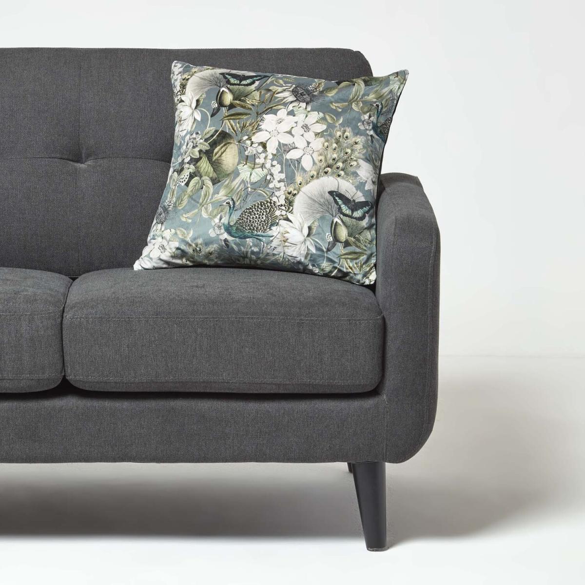 Floral Butterfly Garden Grey Cushion 46 x 46 cm - Grey – image 3