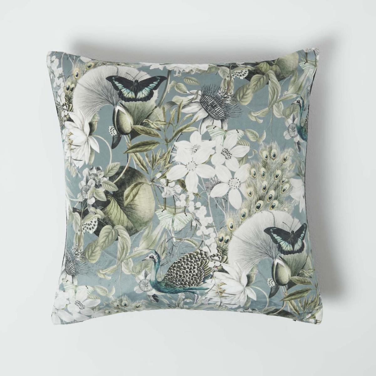 Floral Butterfly Garden Grey Cushion 46 x 46 cm - Grey – image 1