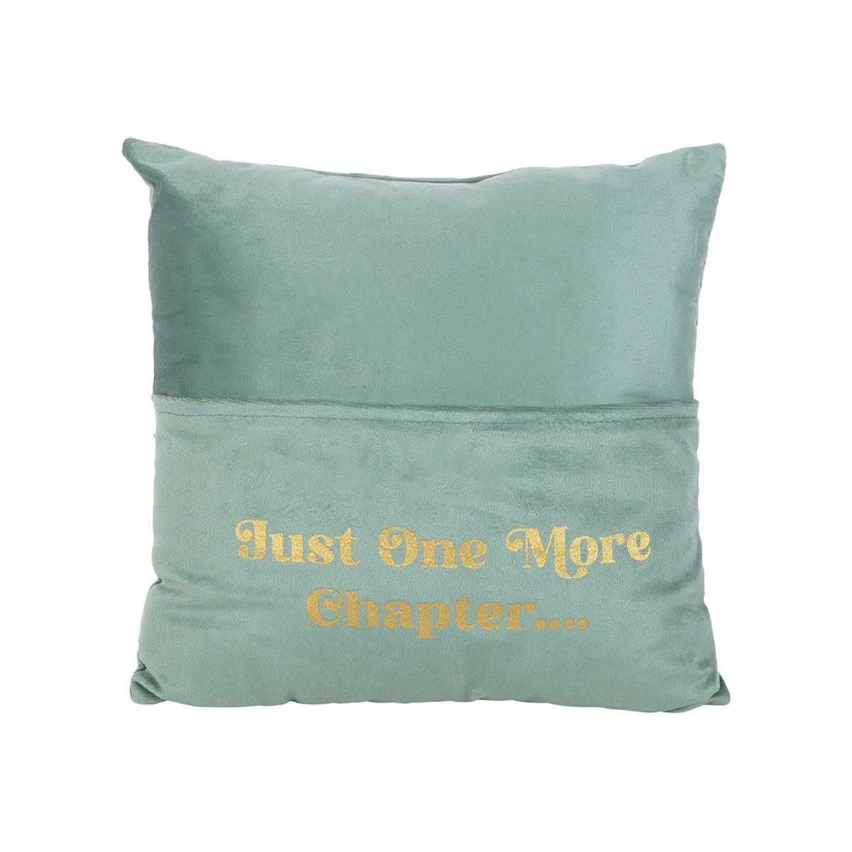 Just One More Chapter Cushion with Book Pocket - 35 x 35cm