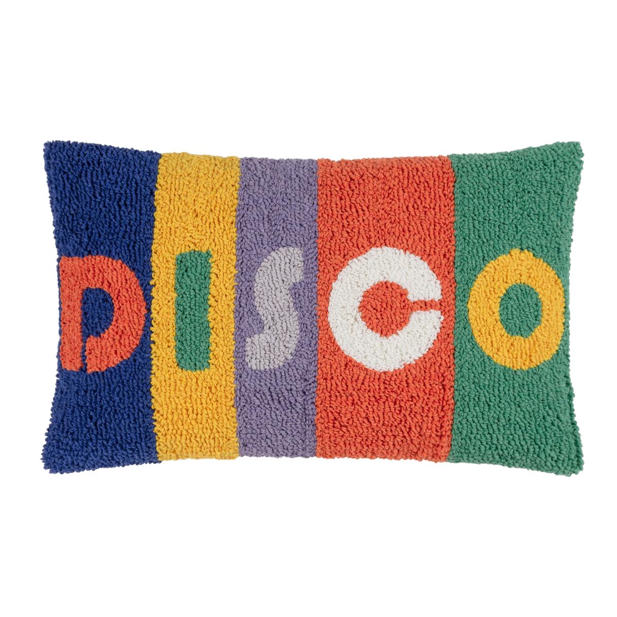 Disco Knitted Cushion - Multicolour / Feather