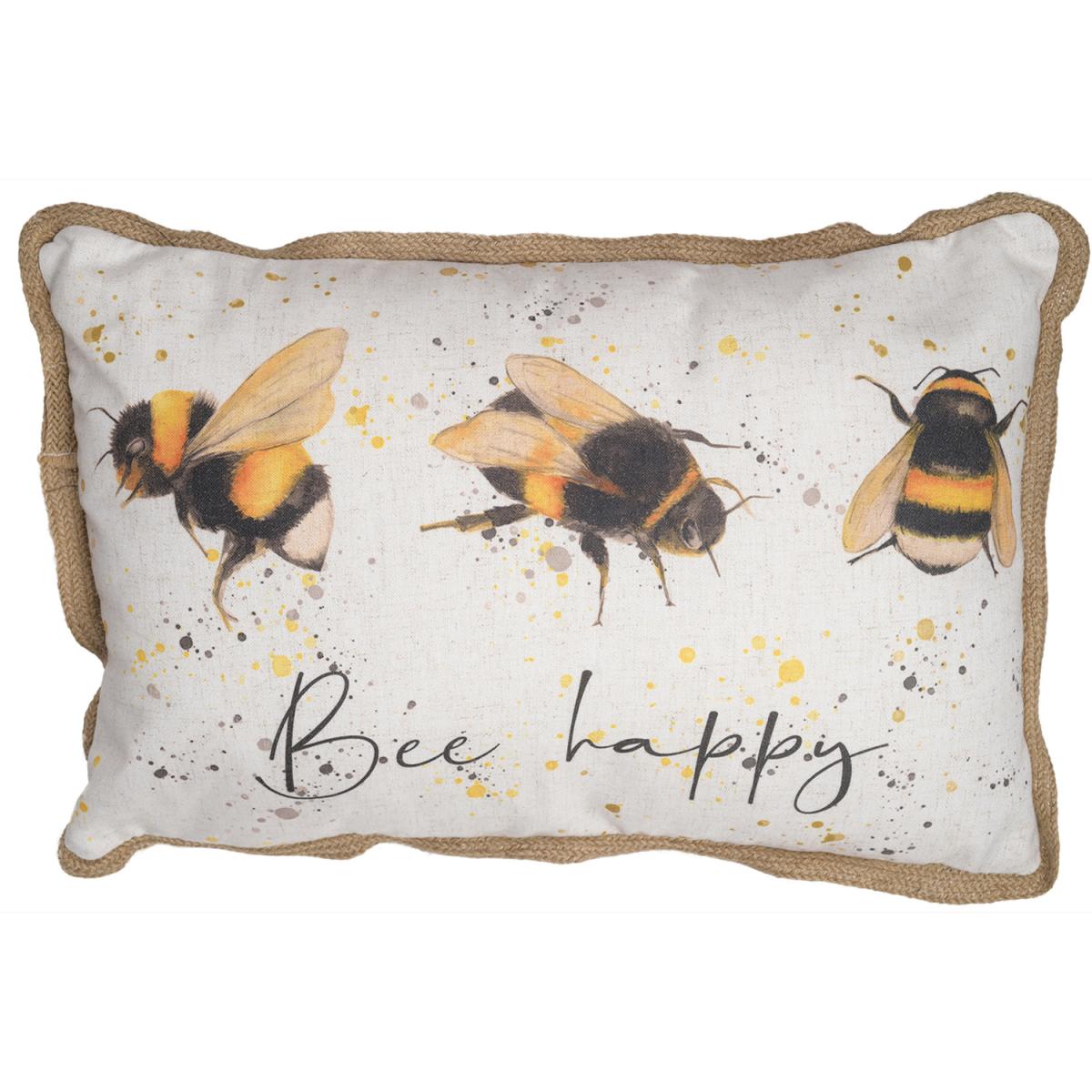 Super Soft Large Bee Cushion - White – image 2