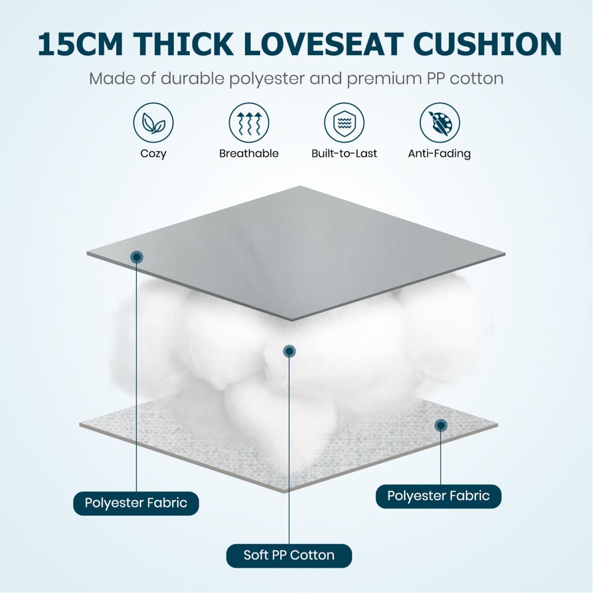 Costway Bench Cushion - Gray - Gray – image 8