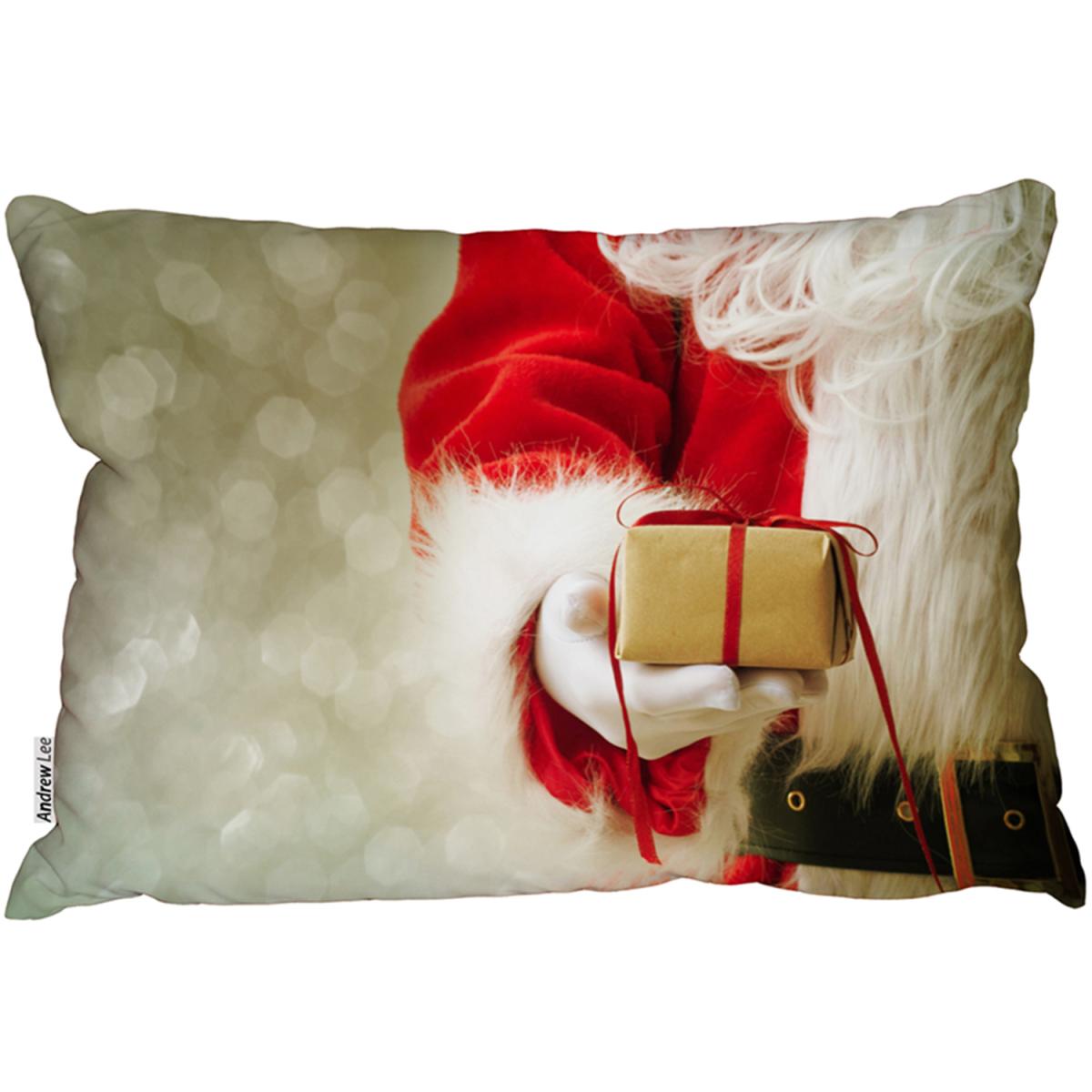 Santa Claus Gloved Hands Outdoor Comfy Cushion - Red – image 2