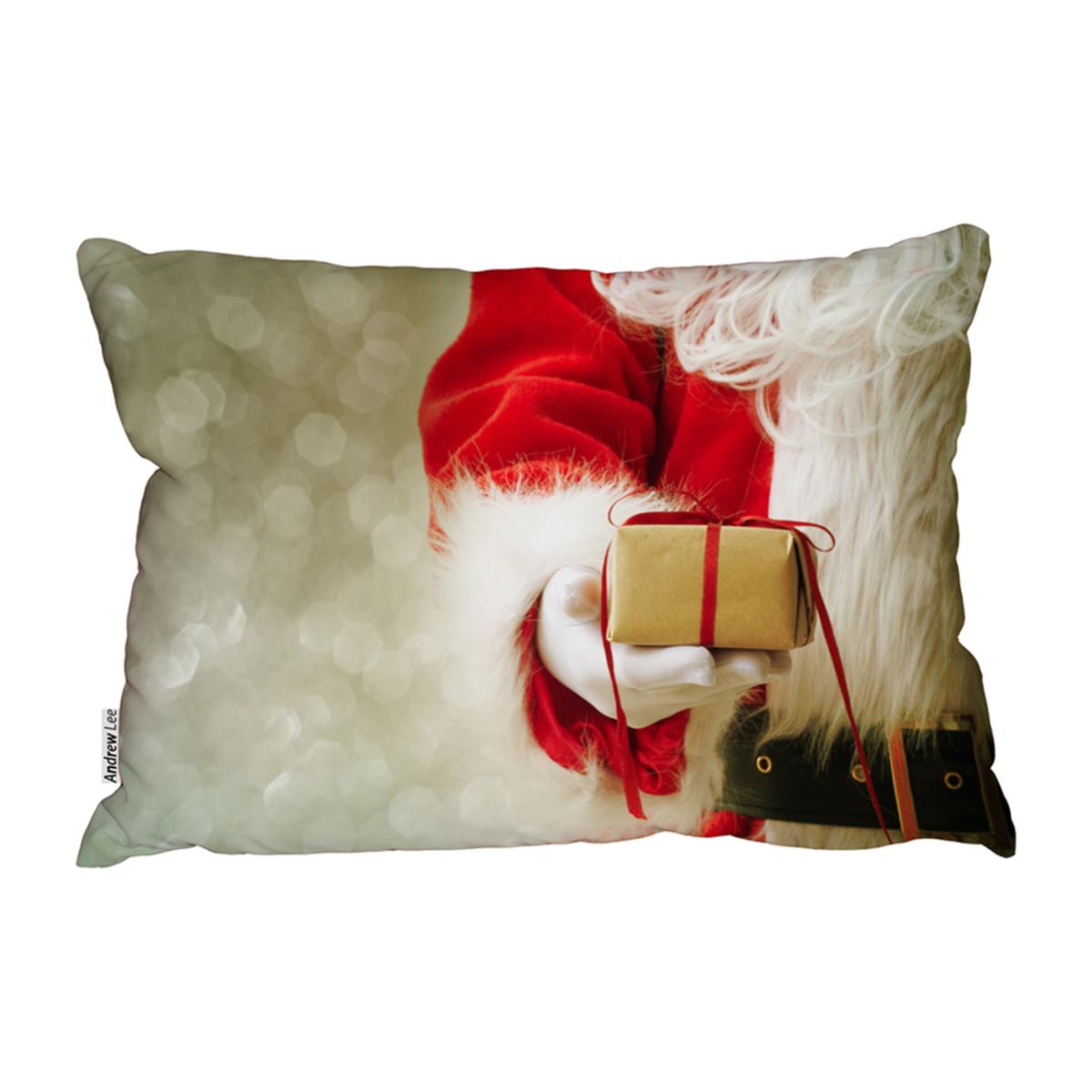 Santa Claus Gloved Hands Outdoor Comfy Cushion - Red – image 1