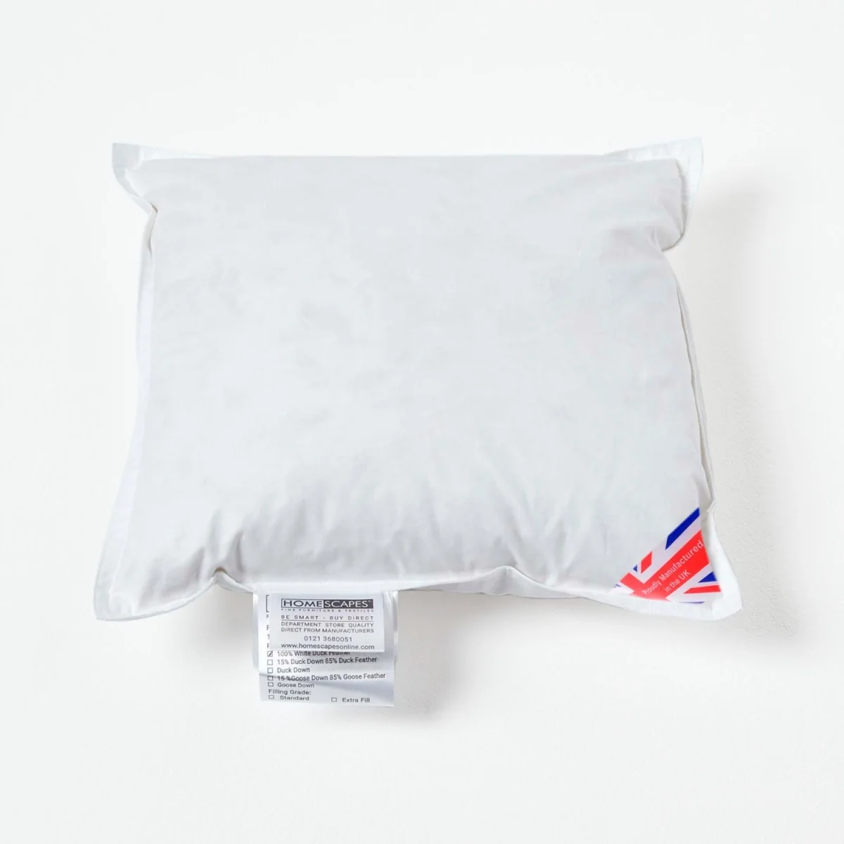 Duck Feather Cushion Pad Insert - White / 60cm – image 14