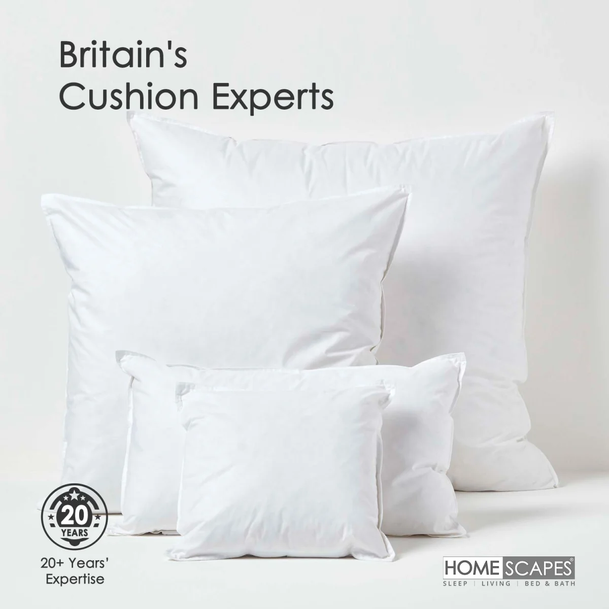 Duck Feather Cushion Pad Insert - White / 60cm – image 5