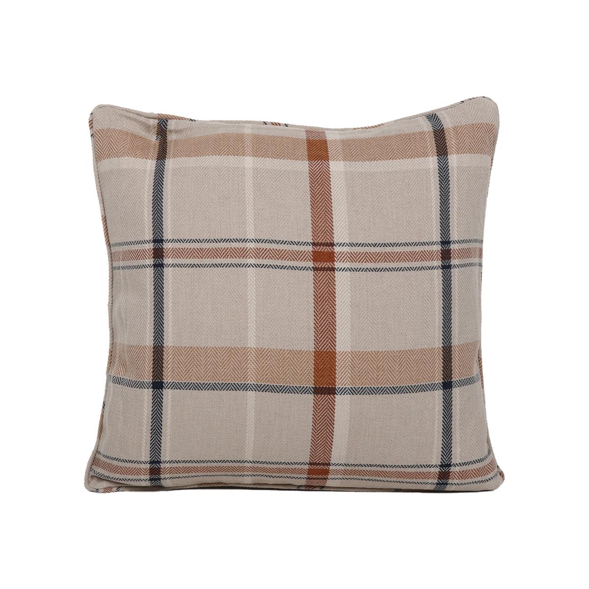 Finlay Check Cushion - Natural – image 1